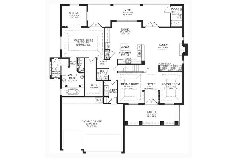 House Plan Design - Floor Plan - Main Floor for Traditional House Plan #1058-206 - 4 bed, 4.5 bath
