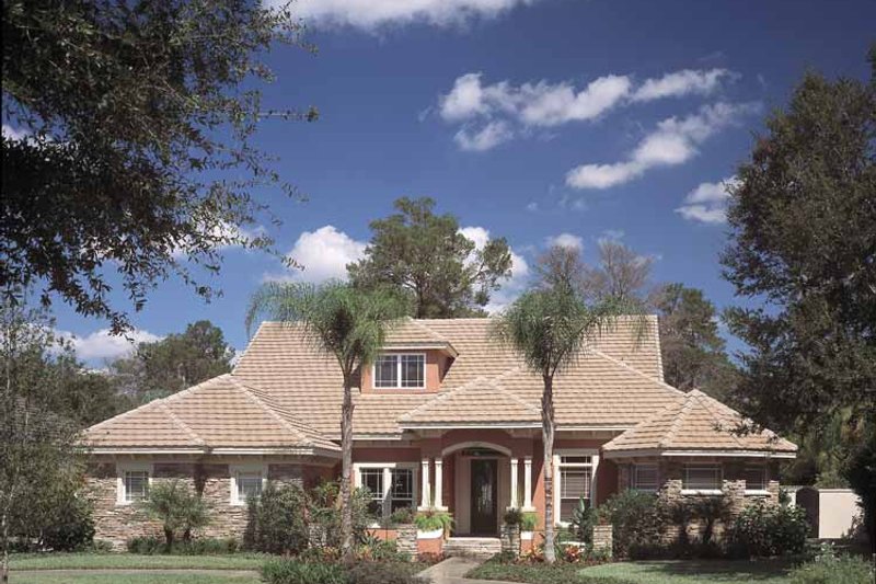 Dream House Plan - Exterior - Front Elevation 4 for Mediterranean House Plan #417-746 - 3 bed, 4 bath