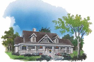 Country Exterior - Front Elevation Plan #929-432