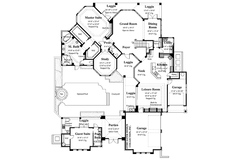 Architectural House Design - Floor Plan - Main Floor for European House Plan #930-333 - 5 bed, 4.5 bath