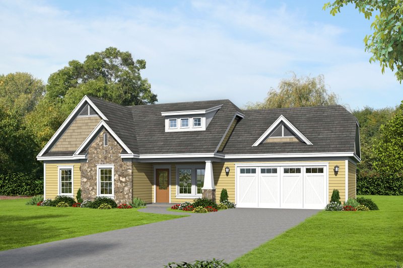 Architectural House Design - Craftsman Exterior - Front Elevation Plan #932-205