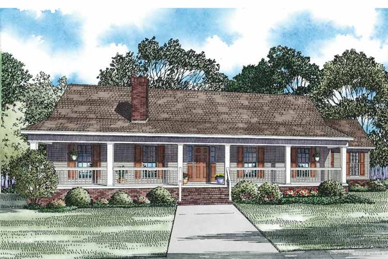 Home Plan - Exterior - Front Elevation 3 for Country House Plan #17-3363 - 3 bed, 2 bath