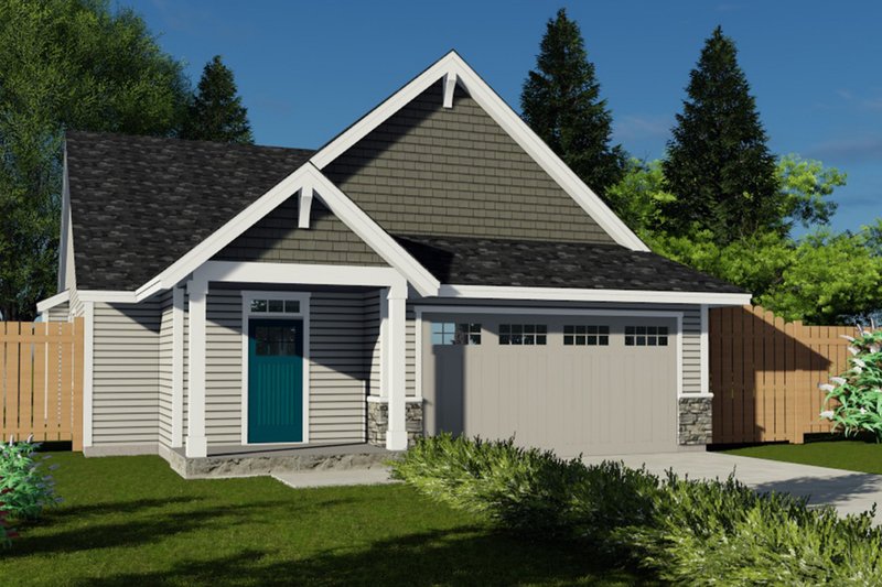 House Blueprint - Craftsman Exterior - Front Elevation Plan #53-648