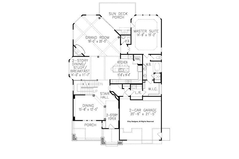 Dream House Plan - Floor Plan - Main Floor for Craftsman House Plan #54-350 - 4 bed, 3.5 bath