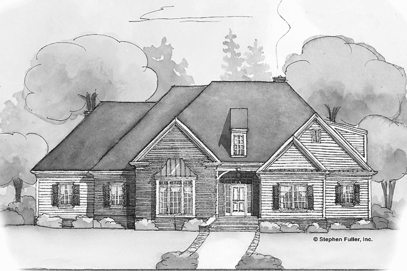 Home Plan - Exterior - Front Elevation 3 for Colonial House Plan #429-416 - 4 bed, 3.5 bath