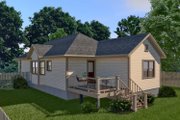 Traditional Style House Plan - 3 Beds 2 Baths 1123 Sq/Ft Plan #79-149 Exterior 
