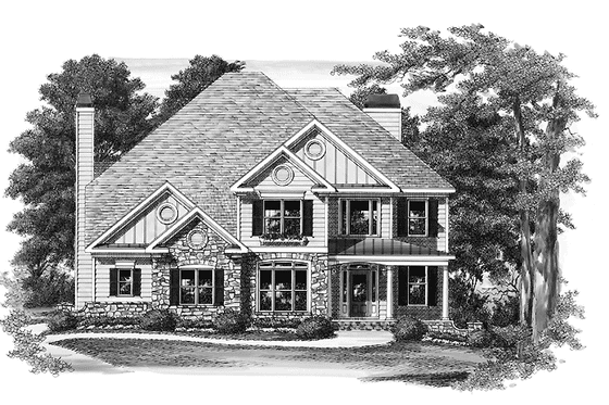 Exterior - Front Elevation 3 for Country House Plan #927-774 - 4 bed, 3.5 bath