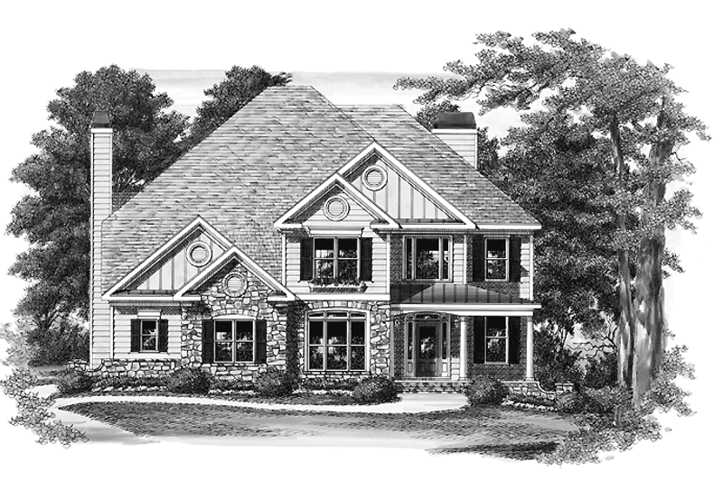 House Plan Design - Exterior - Front Elevation 3 for Country House Plan #927-774 - 4 bed, 3.5 bath