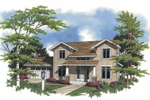 Craftsman Exterior - Front Elevation Plan #48-760