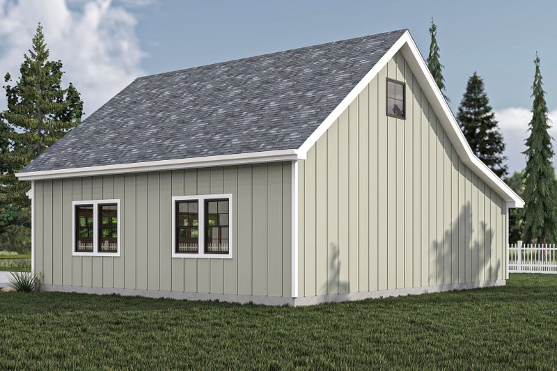 House Blueprint - Exterior - Rear Elevation for Modern House Plan #455-514, 0 bath