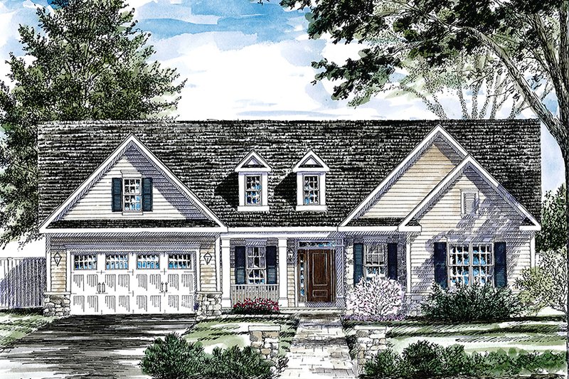 Architectural House Design - Ranch Exterior - Front Elevation Plan #316-286