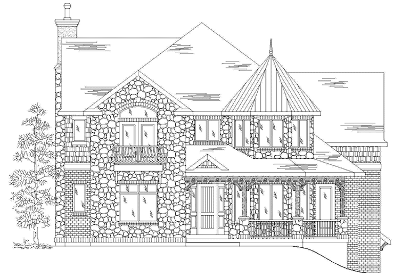 Home Plan - Exterior - Front Elevation 3 for Country House Plan #945-78 - 4 bed, 3.5 bath