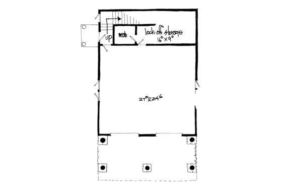 Floor Plan - Other Floor for Country House Plan #942-20 - 1 bed, 1 bath