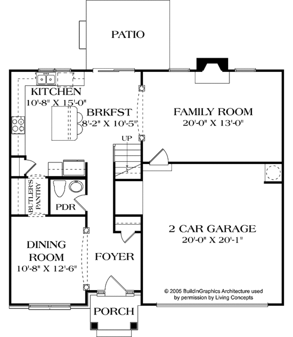 Home Plan - Traditional Floor Plan - Main Floor Plan #453-503