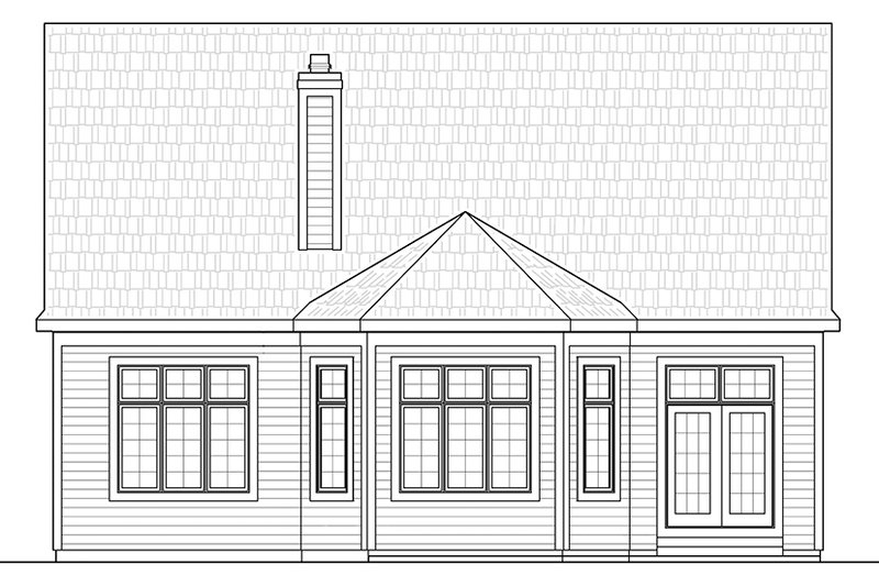 Dream House Plan - Exterior - Rear Elevation for Country House Plan #20-2253 - 3 bed, 3 bath