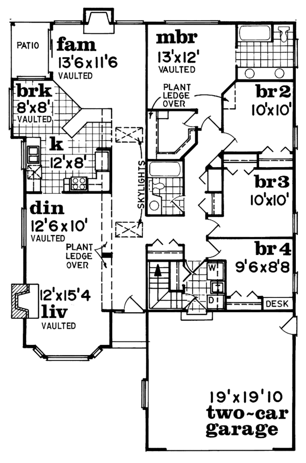 House Blueprint - Craftsman Floor Plan - Main Floor Plan #47-1035