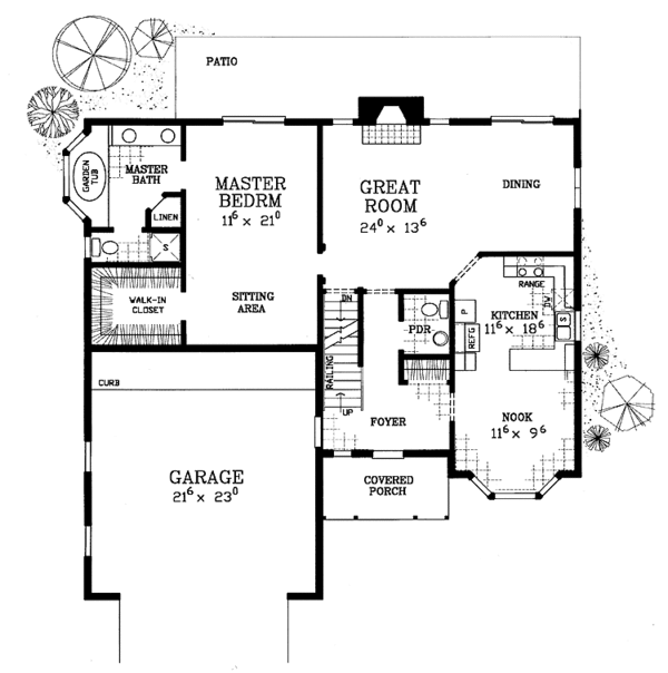 Home Plan - Colonial Floor Plan - Main Floor Plan #72-1117