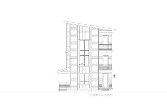 Exterior - Front Elevation 3 for Modern House Plan #1085-7 - 4 bed, 4 bath