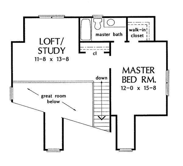 Architectural House Design - Country Floor Plan - Upper Floor Plan #929-211