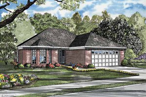 Ranch Exterior - Front Elevation Plan #17-3200