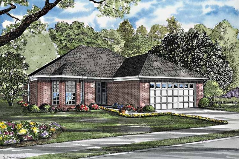 Dream House Plan - Ranch Exterior - Front Elevation Plan #17-3200