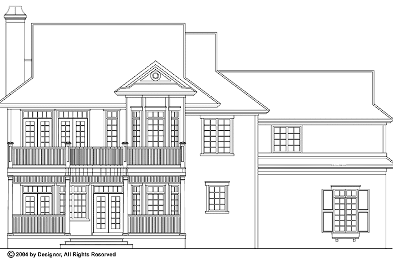 Home Plan - Exterior - Rear Elevation for Colonial House Plan #930-252 - 4 bed, 2.5 bath