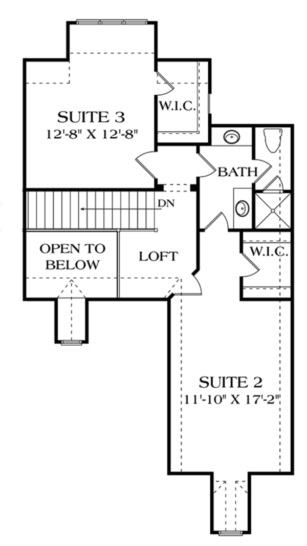 Home Plan - European Floor Plan - Upper Floor Plan #453-624