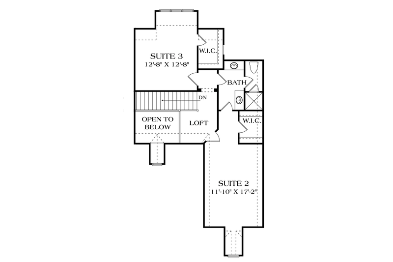 Dream House Plan - Floor Plan - Upper Floor for European House Plan #453-624 - 3 bed, 2.5 bath