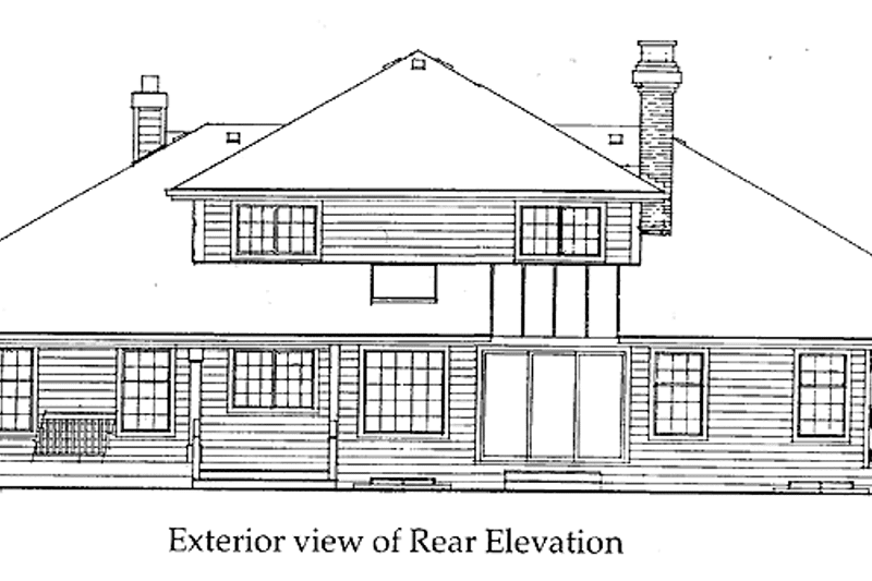 Home Plan - Exterior - Rear Elevation for Country House Plan #47-999 - 4 bed, 2.5 bath