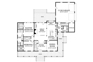 Floor Plan - Main Floor for Traditional House Plan #137-367 - 4 bed, 3 bath