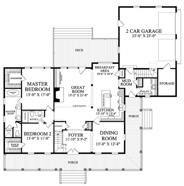 House Design - Traditional Floor Plan - Main Floor Plan #137-367