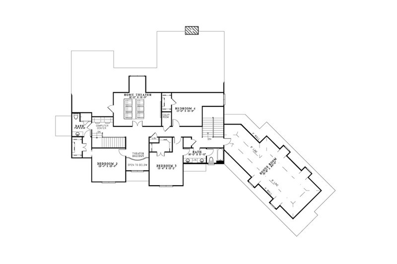 Dream House Plan - Floor Plan - Upper Floor for European House Plan #17-2380 - 4 bed, 3.5 bath