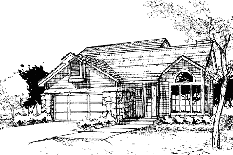 Architectural House Design - Country Exterior - Front Elevation Plan #320-547