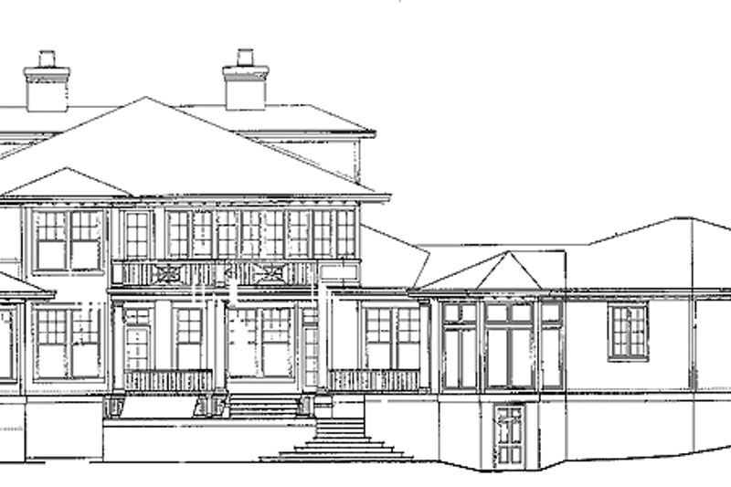 Dream House Plan - Exterior - Rear Elevation for Craftsman House Plan #952-269 - 4 bed, 4.5 bath