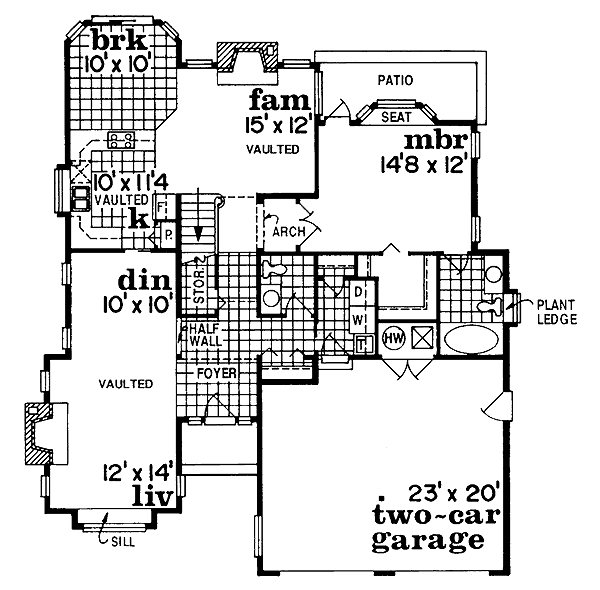 Traditional Floor Plan - Main Floor Plan #47-257