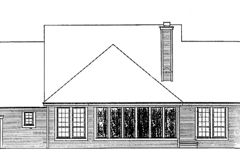 Architectural House Design - Exterior - Rear Elevation for Craftsman House Plan #310-1121 - 3 bed, 2.5 bath