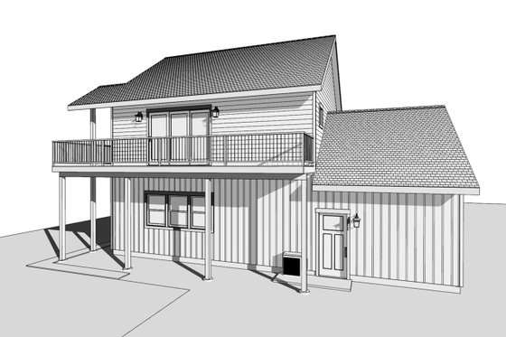 Exterior - Other Elevation for Farmhouse House Plan #1099-10 - 1 bed, 1 bath