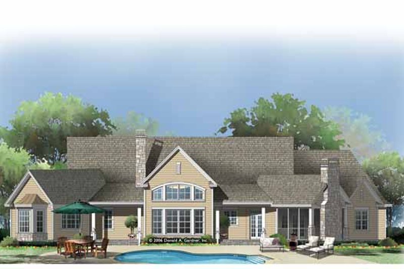 Home Plan - Exterior - Rear Elevation for Craftsman House Plan #929-889 - 4 bed, 3 bath