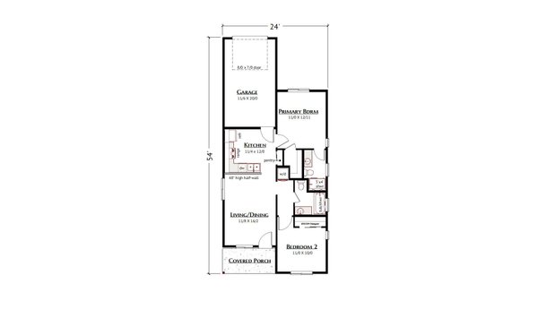 Modern Floor Plan - Main Floor Plan #1099-6