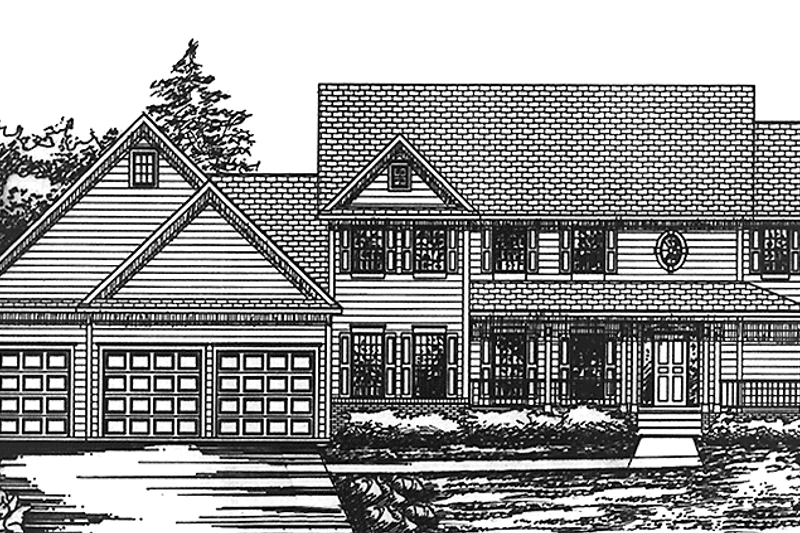 House Plan Design - Country Exterior - Front Elevation Plan #320-1460