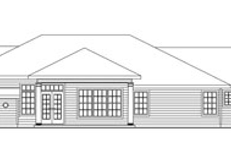Home Plan - Exterior - Rear Elevation for Craftsman House Plan #124-754 - 3 bed, 3.5 bath