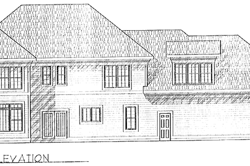 Home Plan - Exterior - Rear Elevation for Classical House Plan #70-1313 - 4 bed, 2.5 bath