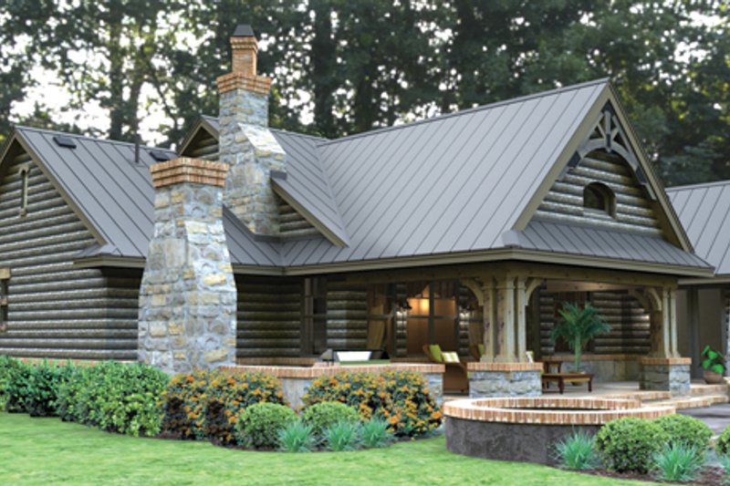 Home Plan - Exterior - Rear Elevation 2 for Bungalow House Plan #120-245 - 3 bed, 2.5 bath