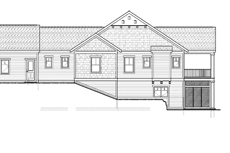 Home Plan - Exterior - Rear Elevation 1 for Traditional House Plan #928-116 - 5 bed, 4 bath