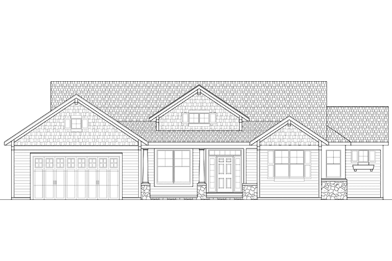 Architectural House Design - Craftsman Exterior - Front Elevation Plan #328-363