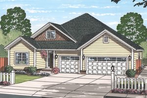 Home Plan - Exterior - Front Elevation for Country House Plan #513-2167 - 5 bed, 3 bath