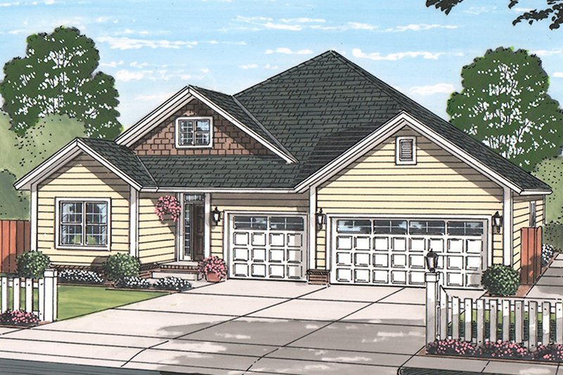 House Design - Country Exterior - Front Elevation Plan #513-2167