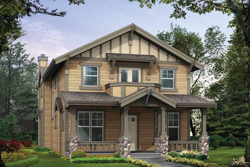 Home Plan - Exterior - Front Elevation 3 for Craftsman House Plan #132-296 - 3 bed, 2.5 bath
