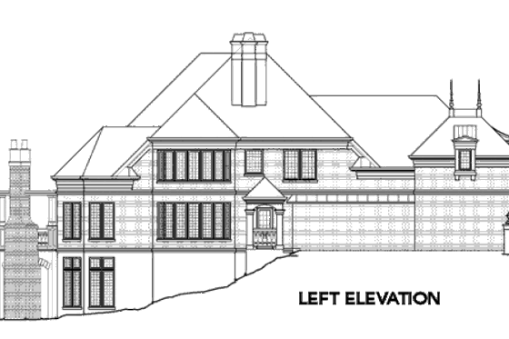 Exterior - Other Elevation 3 for European House Plan #119-359 - 4 bed, 4.5 bath