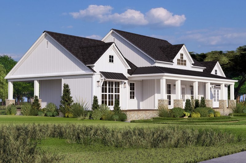 House Plan Design - Exterior - Front Elevation 4 for Farmhouse House Plan #923-412 - 3 bed, 3.5 bath